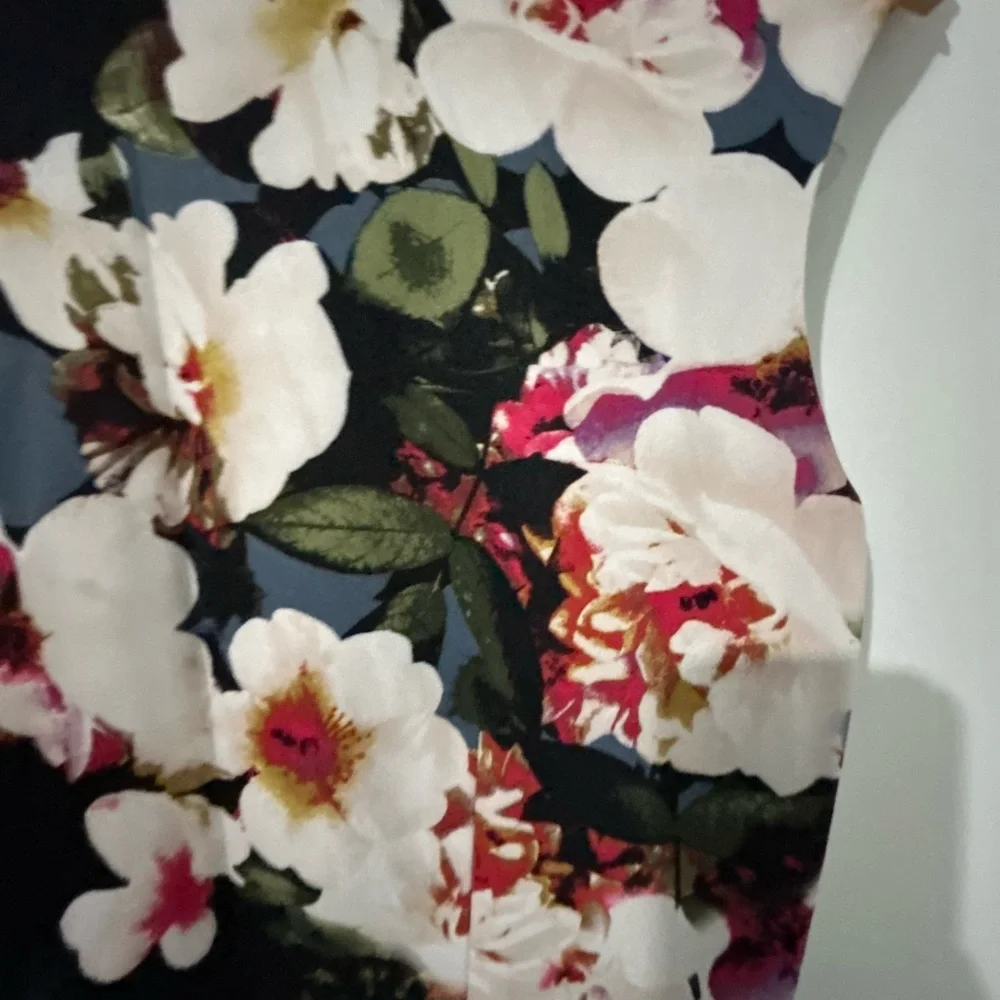 Floral Black Mini Dress - Picture 3 of 6
